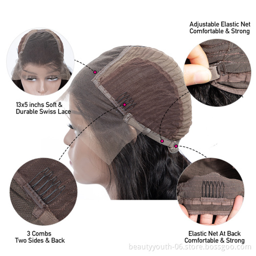 High Quality Lace Frontal  Straight Hair Bob Wigs Brazilian Virgin Human Hair cambodian wig vendors 12a